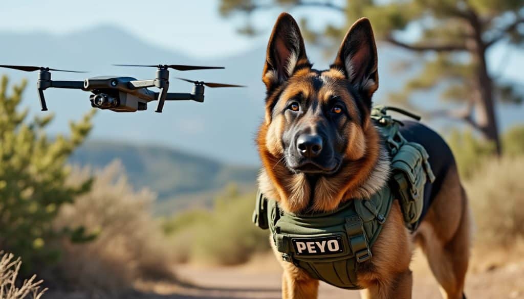 découvrez peyo, le premier chien militaire au monde spécialement formé pour le guidage par drone. ce compagnon exceptionnel allie compétences canines et technologie moderne pour révolutionner les missions militaires. un aperçu fascinant de l'avenir de l'innovation dans le domaine de la défense.