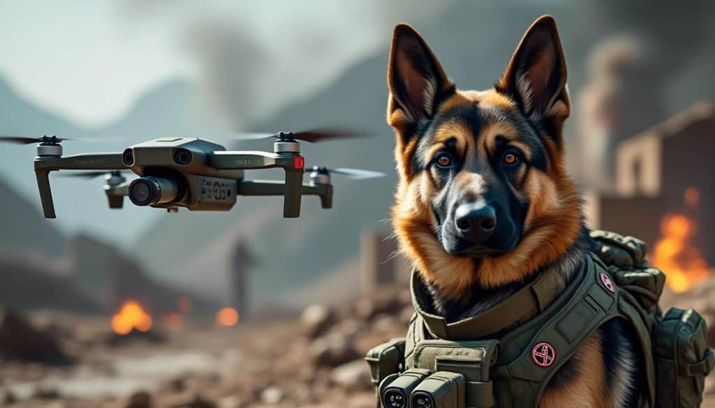 découvrez peyo, le premier chien militaire capable de guider des explosifs grâce à un drone. plongez dans l'histoire fascinante de ce héros de guerre qui allie intelligence canine et innovations technologiques au service de la sécurité.