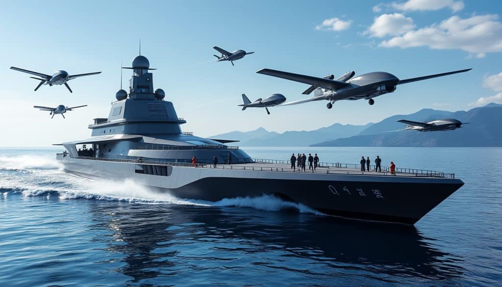 découvrez comment la corée du sud abandonne le f-35b et le projet de porte-avions pour choisir un navire futuriste doté de drones polyvalents, renforçant ainsi sa stratégie maritime et son innovation technologique.