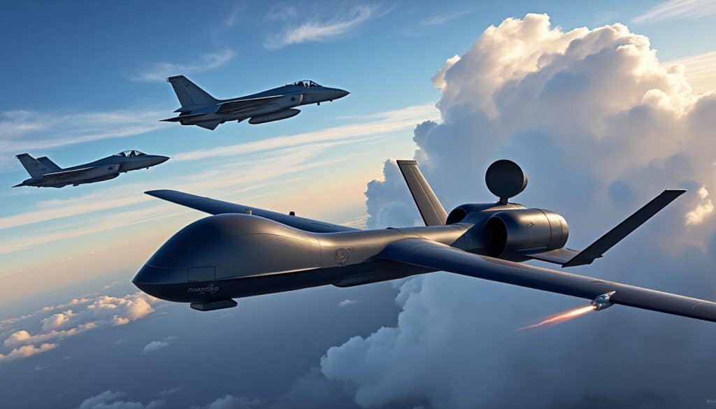 découvrez comment la royal air force renforce ses capacités de combat en introduisant un drone de guerre électronique révolutionnaire, conçu pour soutenir ses chasseurs f-35b et typhoon dans le dernier défi technologique face aux radars adverses.