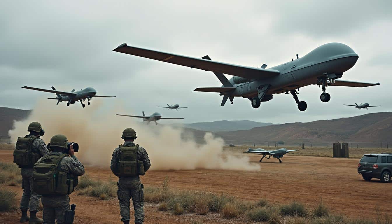 découvrez comment l'armée de terre révolutionne l'entraînement militaire en ouvrant la plus grande zone de simulation de combats de drones en europe, un atout stratégique pour faire face aux défis du conflit aérien moderne.