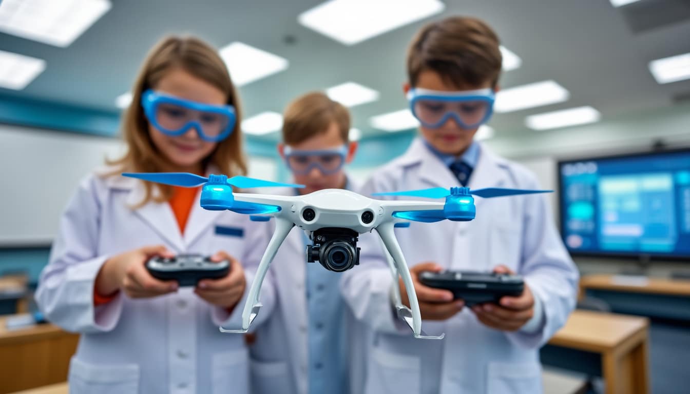 en europe, des enfants de 10 ans apprennent à piloter des drones dans des programmes de formation spéciale, visant à se préparer à un éventuel conflit avec la russie.