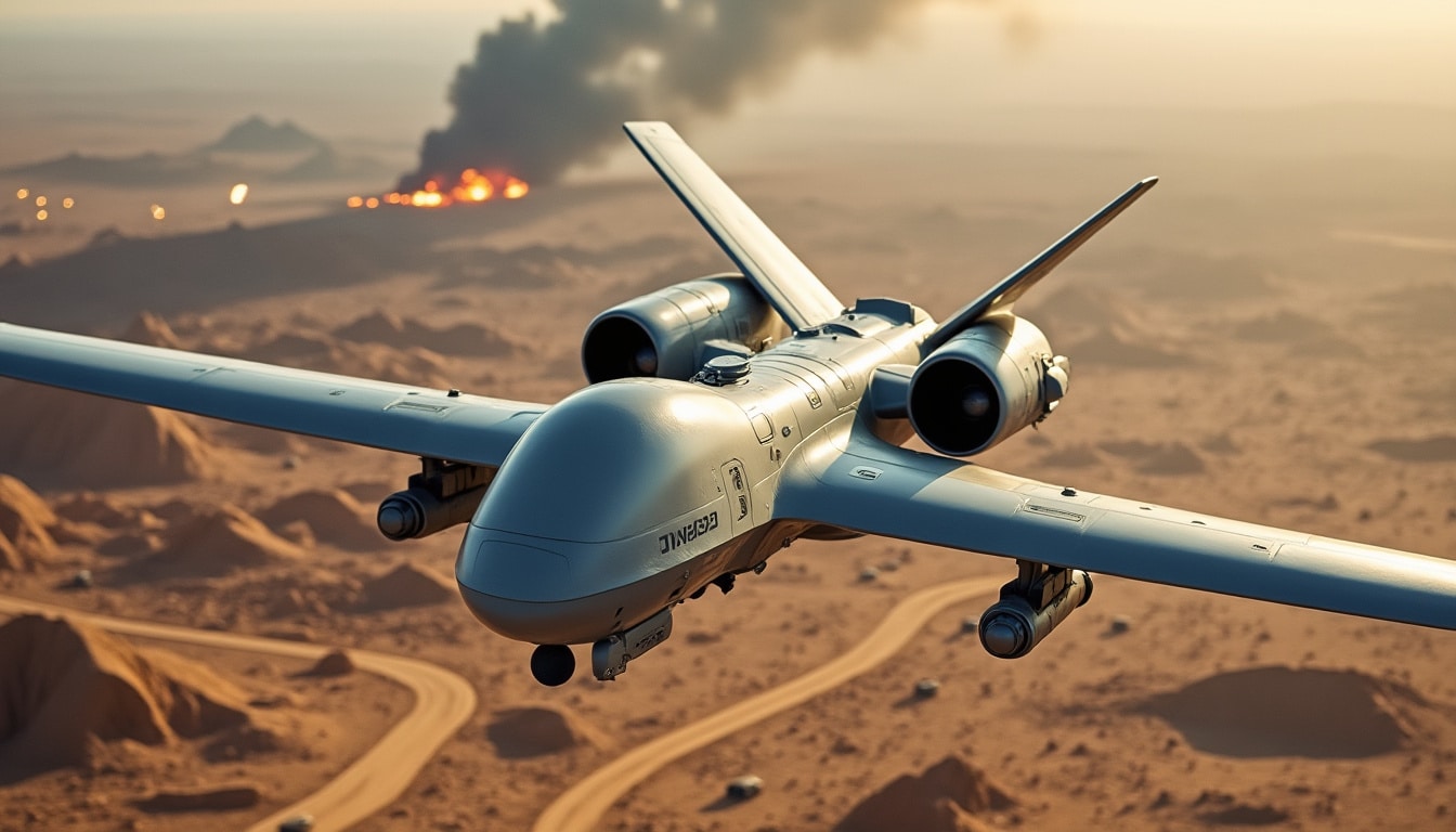 découvrez le yfq-44a, un drone semi-autonome actuellement en phase de test en californie, symbole des enjeux et rivalités intensifiés dans la course mondiale aux armements de demain.