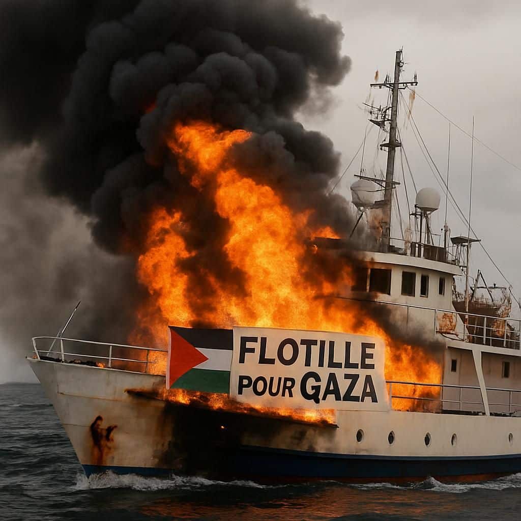 analyse approfondie des images saisissantes de l'incendie à bord de la flottille pour gaza, révélant les détails et les enjeux de cet événement dramatique.