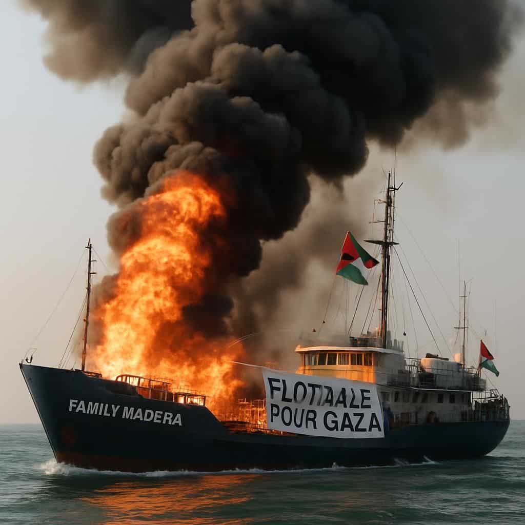 découvrez l'analyse détaillée des images révélant l'incendie survenu à bord d'un navire de la flottille pour gaza, ses causes et ses conséquences.