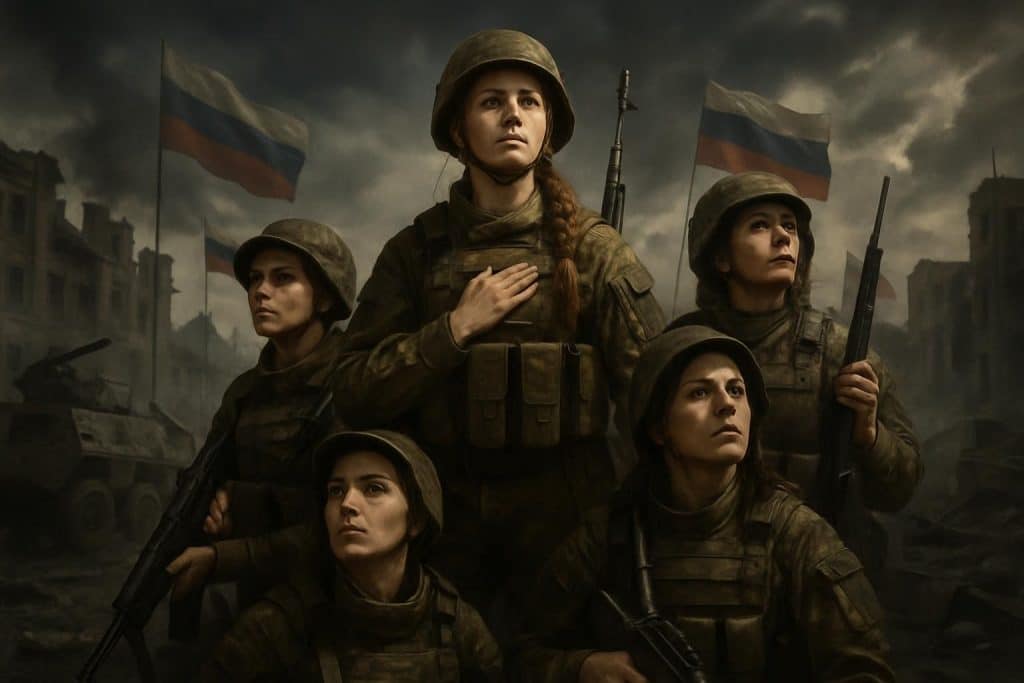 analyse de la mise en scène des femmes combattantes dans la propagande du kremlin durant la guerre en ukraine, explorant son impact et ses enjeux.