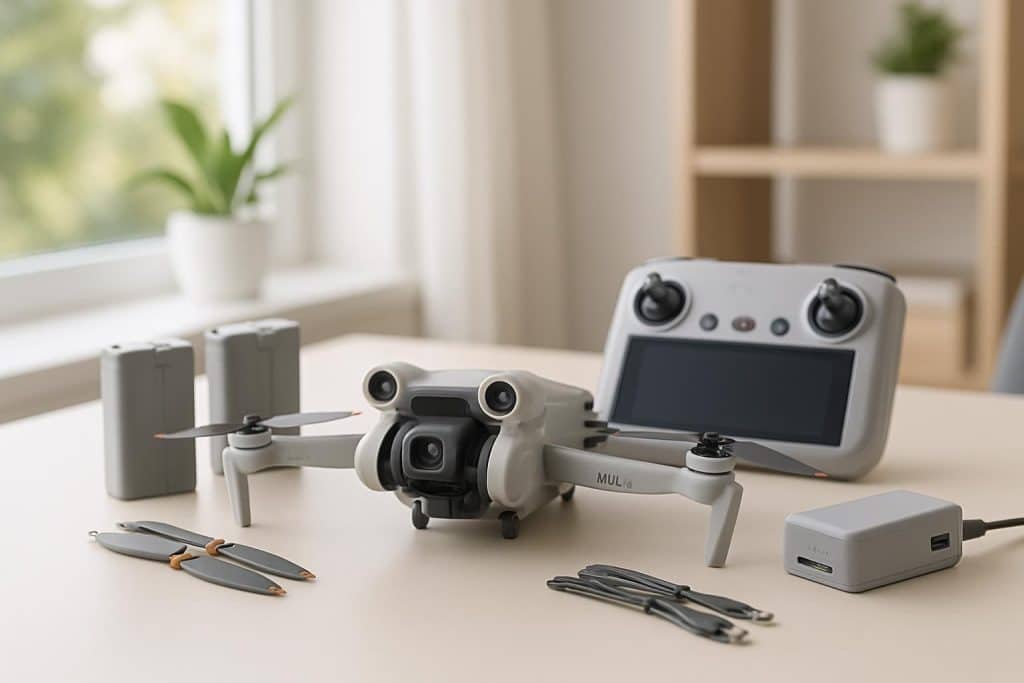 profitez de la promotion sur le dji mini 3 avec accessoires, l'offre parfaite pour commencer le pilotage de drone facilement et en toute confiance.