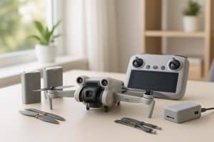 profitez de la promotion sur le dji mini 3 avec accessoires, l'offre parfaite pour commencer le pilotage de drone facilement et en toute confiance.