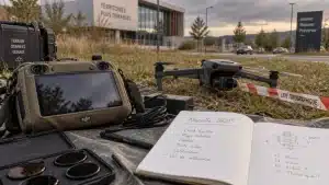 DJI Mavic 4 Pro : drone premium 6K sur l’herbe, télécommande 7 pouces
