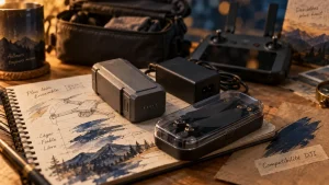 Drone accessoires : compatibilité DJI, batterie, chargeur et hélices protégées