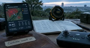 Application drone : contrôle avant vol sur smartphone et télécommande