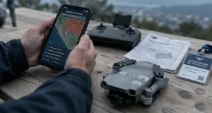 Drone réglementation : 5 contrôles avant décollage, smartphone carte aérienne